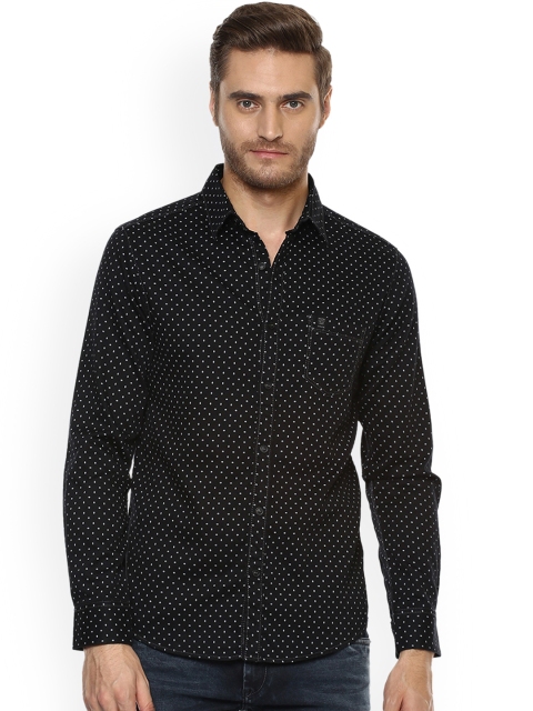 

Mufti Men Black Slim Fit Printed Casual Shirt