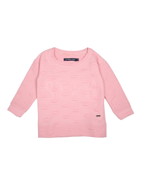 

Allen Solly Junior Girls Pink Self Design Sweatshirt