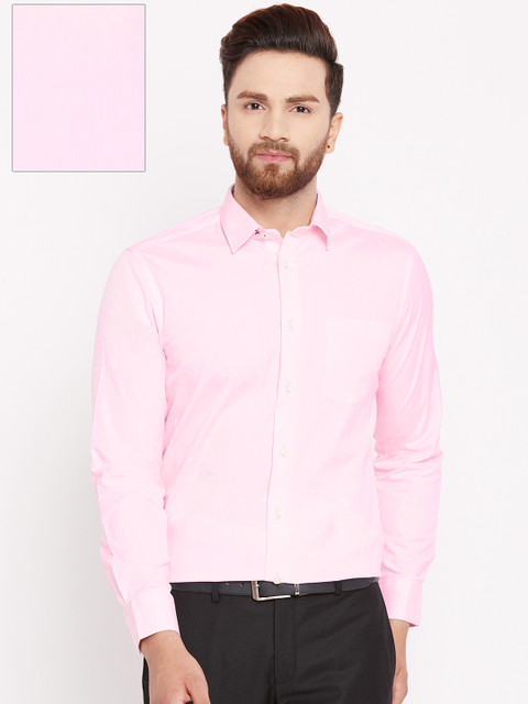 

Blackberrys Men Pink Slim Fit Solid Formal Shirt