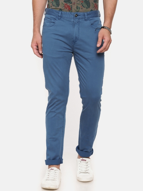 

Breakbounce Men Blue Skinny Fit Solid Chinos
