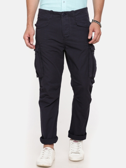 

Breakbounce Men Blue Slim Fit Solid Chinos