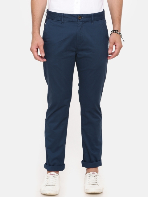 

Breakbounce Men Blue Slim Fit Solid Chinos
