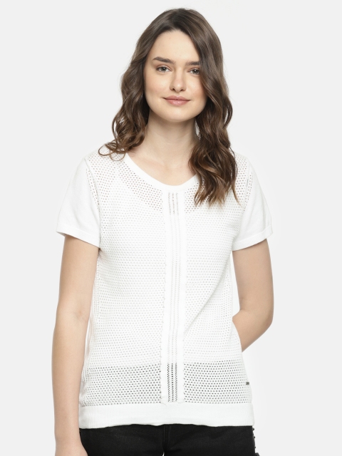 

Elle Women White Solid Top