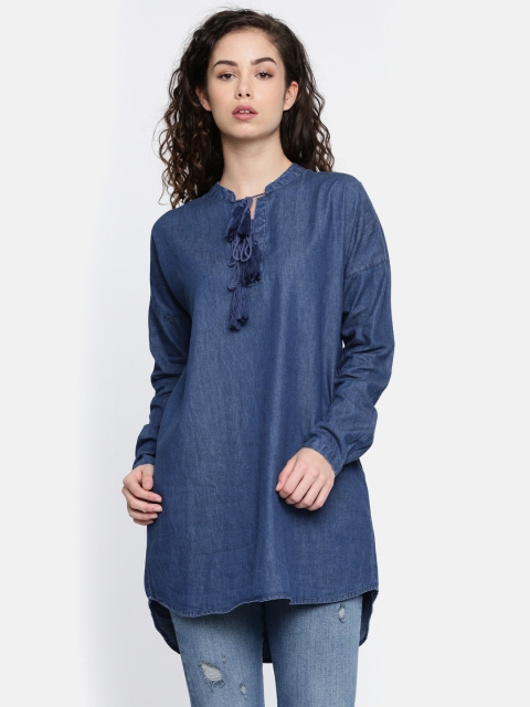 

ELLE Blue Solid Tunic