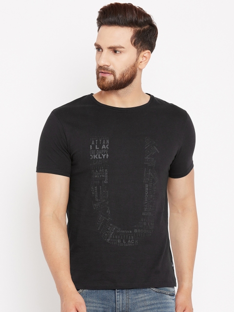 

Blackberrys Men Black Printed Round Neck T-shirt