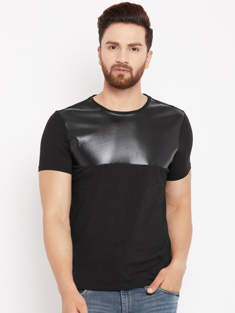 

Blackberrys Men Black Solid Round Neck T-shirt