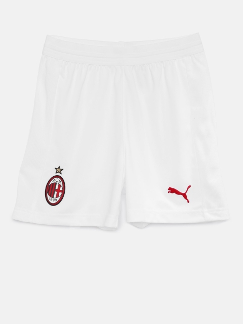 

Puma Boys White Solid Ac Milan Replica without inn Regular Fit Sports Shorts