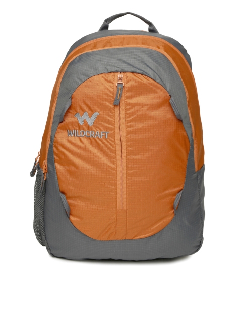 

Wildcraft Unisex Orange & Grey Colourblocked Backpack
