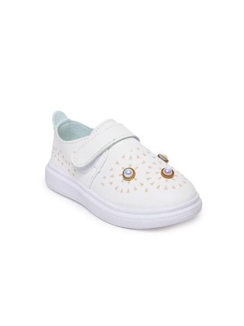 

Kittens Girls White Embellished Sneakers