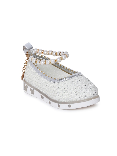 

Kittens Girls White Solid Synthetic Ballerinas