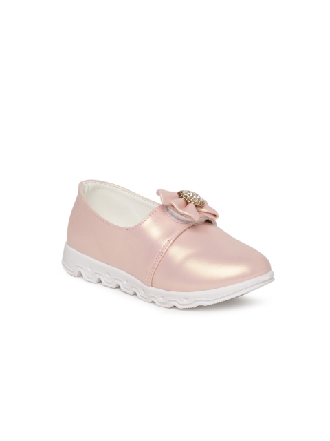 

Kittens Girls Pink Solid Synthetic Patent Ballerinas