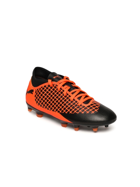 

PUMA Boys Black & Orange Future 2.4 FG/AG Jr Football Shoes