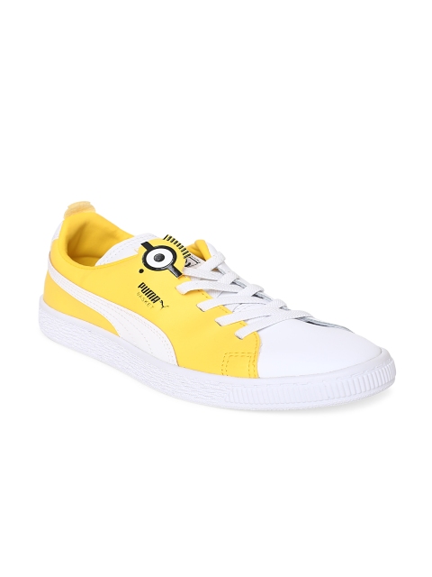 

Puma Kids White Yellow Minions Basket BS AC PS Colourblocked Sneakers