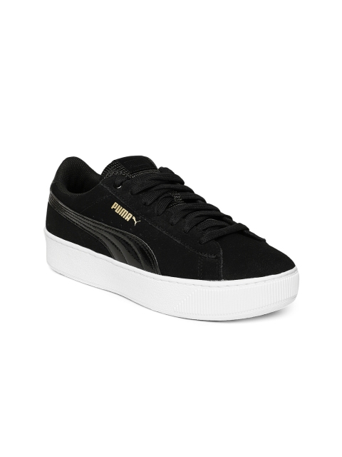 

Puma Women Black Vikky Platform Suede Sneakers