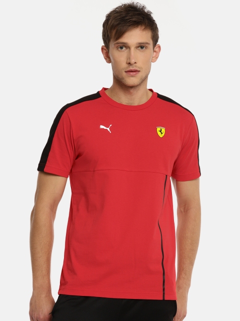 

PUMA Motorsport Men Red Solid Ferrari SF T7 Pure Cotton T-shirt