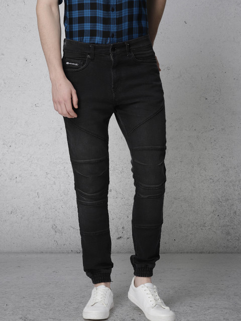 

Ecko Unltd Men Black Mid-Rise Clean Look Stretchable Jogger Jeans