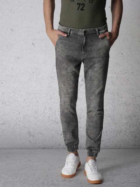 

Ecko Unltd Men Grey Jogger Mid-Rise Clean Look Stretchable Jeans