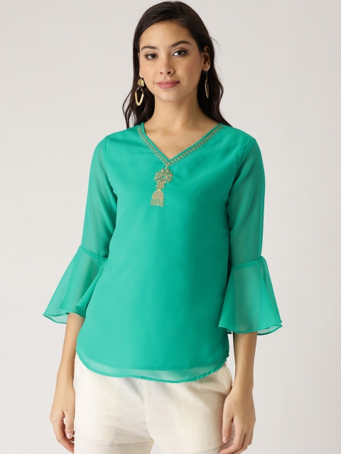 

IMARA Women Green Solid Top