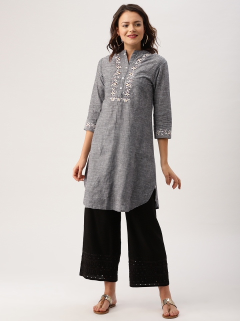 

IMARA Grey Solid Tunic