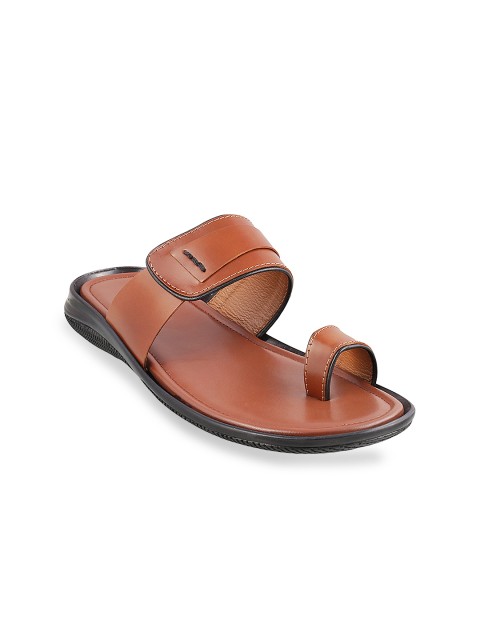 

Metro Men Tan Brown Leather Comfort Sandals