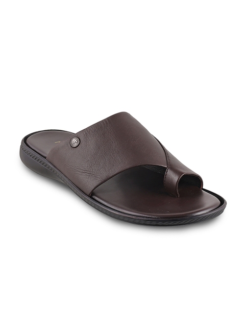 

Metro Men Brown Leather Comfort Sandals