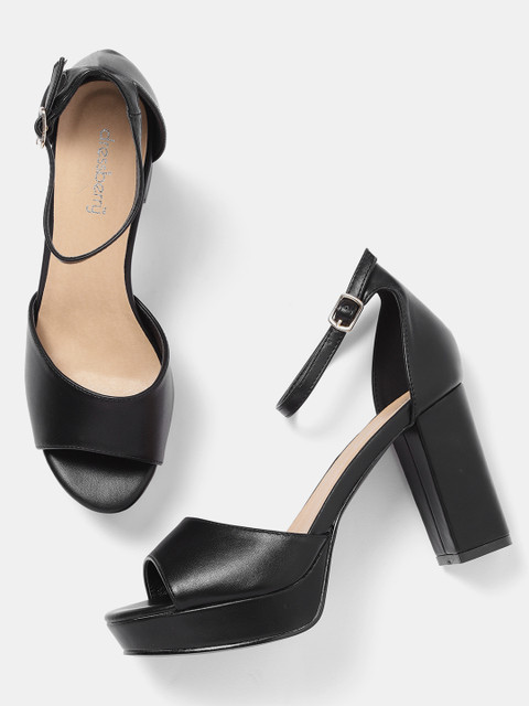 

DressBerry Women Black Solid Platforms