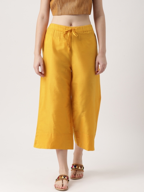 

IMARA Women Yellow Regular Solid Culottes