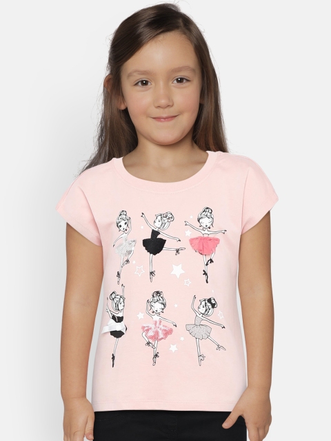 

United Colors of Benetton Girls Pink Printed Top