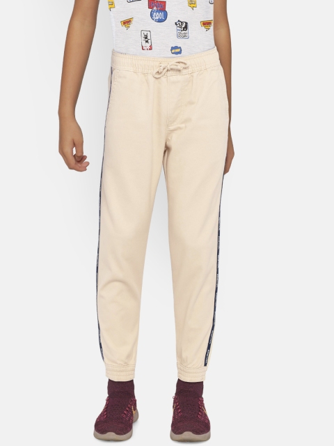 

United Colors of Benetton Boys Beige Regular Fit Solid Joggers