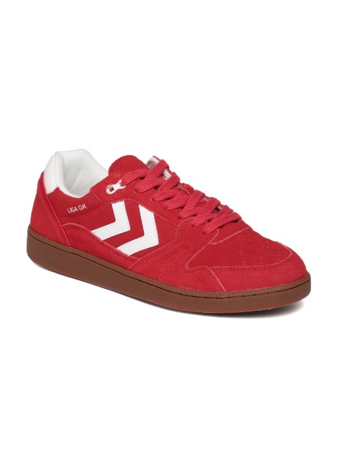 

hummel Unisex Red Suede Sneakers