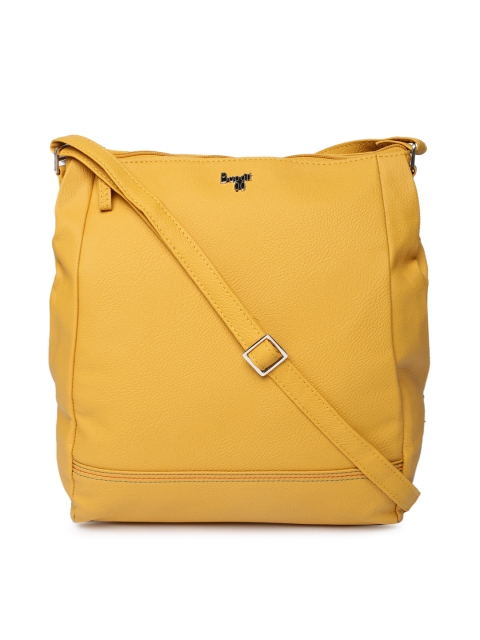 

Baggit Mustard Yellow Solid Sling Bag