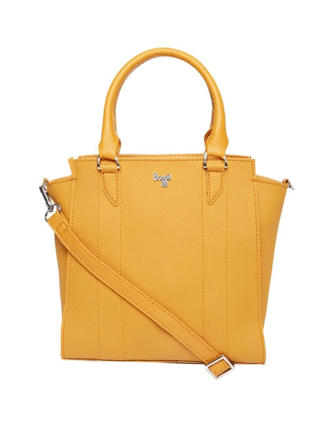 

Baggit Yellow Solid Handheld Bag