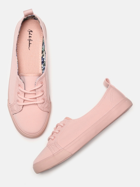 

Mast & Harbour Women Pink Slip-On Sneakers