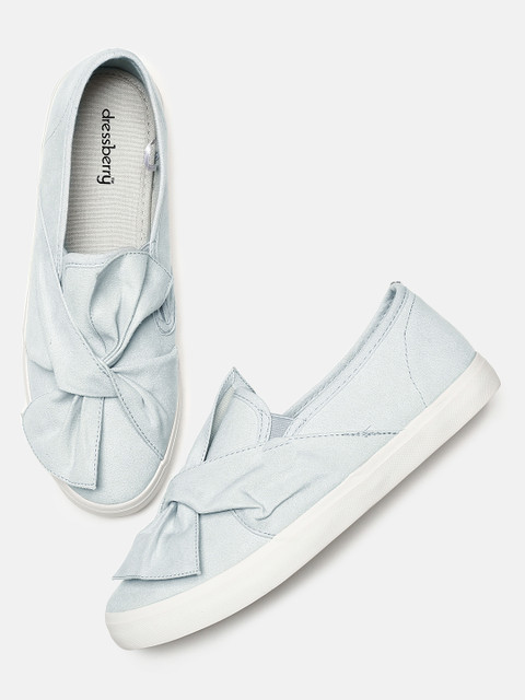 

DressBerry Women Grey Slip-On Sneakers