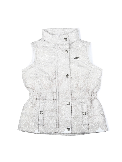 

Allen Solly Junior Girls Grey Printed Open Front Jacket
