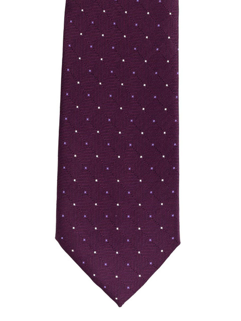 

The Tie Hub Purple Printed Broad Tie