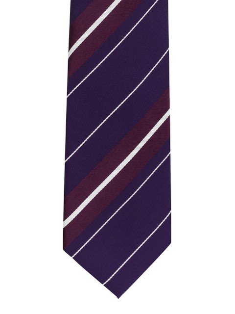 

The Tie Hub Purple & White Striped Broad Tie
