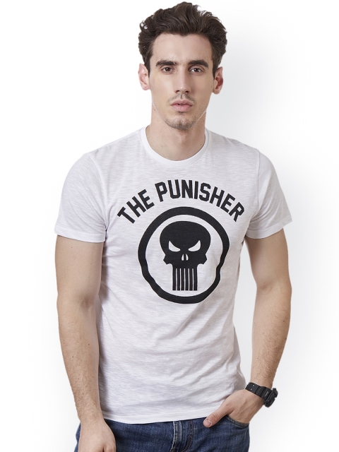 

Free Authority Men White PUNISHER Printed T-shirt