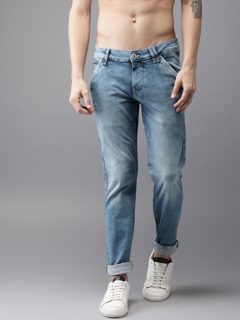 

Flying Machine Men Blue Tapered Fit Mid-Rise Clean Look Stretchable Jeans