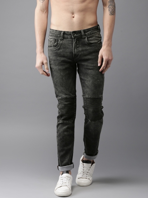 

Flying Machine Men Black Micheal Tapered Fit Mid-Rise Clean Look Stretchable Jeans