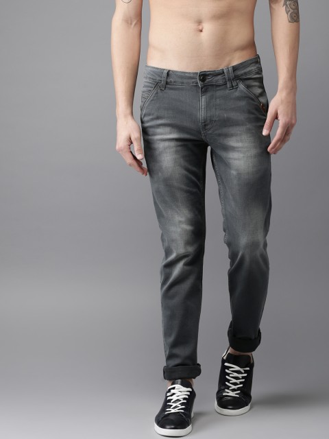

Flying Machine Men Grey Slim Fit Mid-Rise Clean Look Stretchable Jeans