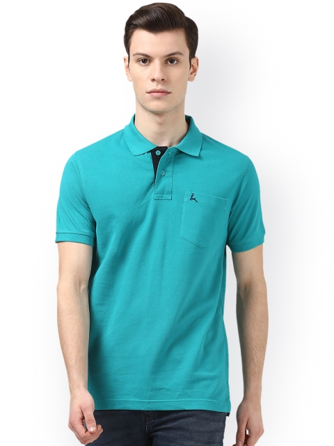 

Parx Men Green Solid Polo Collar T-shirt