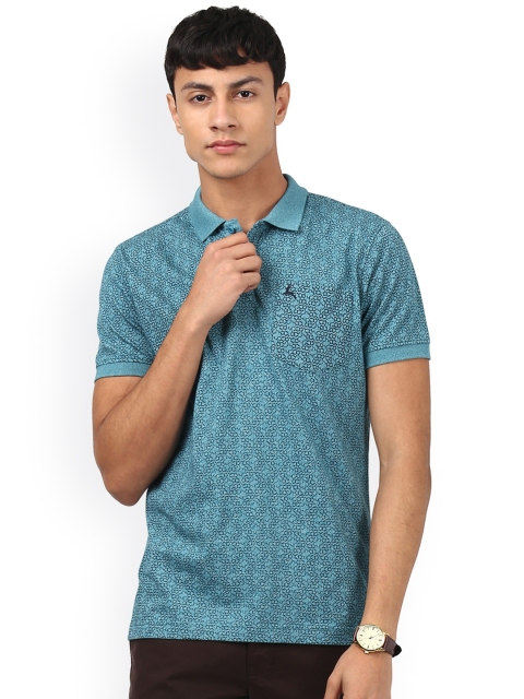 

Parx Men Green Printed Polo Collar T-shirt