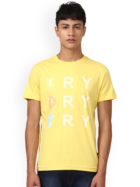 

Parx Men Yellow Printed Round Neck T-shirt