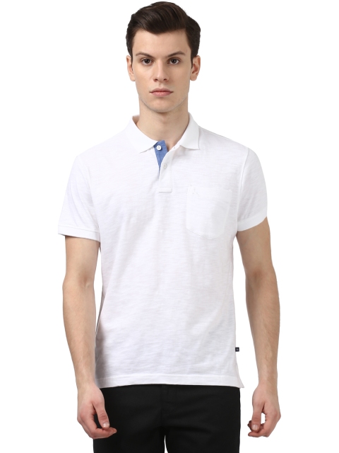 

Parx Men White Solid Polo Collar T-shirt