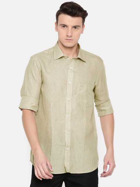 

ColorPlus Men Beige Tailored Fit Solid Casual Shirt