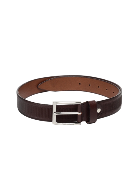

Peter England Men Brown Solid Belt