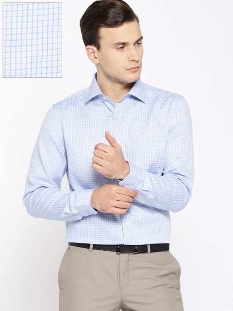

Blackberrys Men Blue Slim Fit Checked Formal Shirt