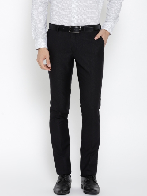 

Blackberrys Men Black Sharp Regular Fit Solid Formal Trousers