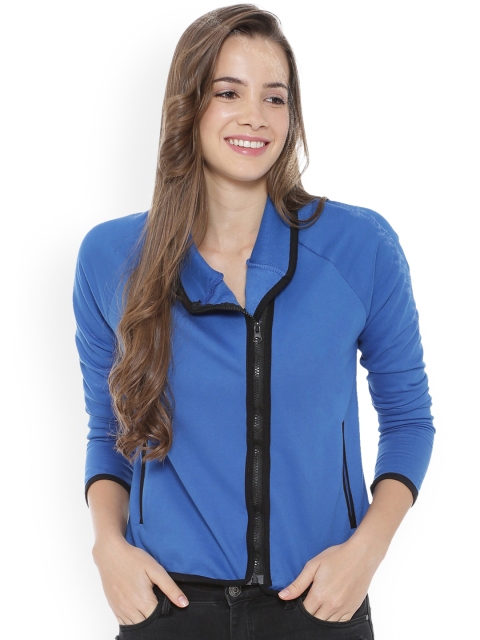 

Campus Sutra Women Blue Solid Sweatshirt